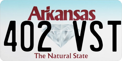 AR license plate 402VST
