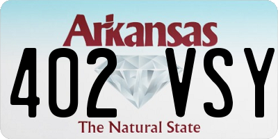 AR license plate 402VSY