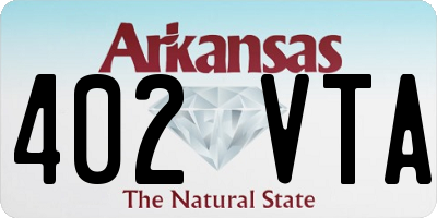 AR license plate 402VTA