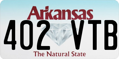 AR license plate 402VTB