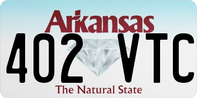 AR license plate 402VTC