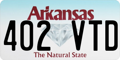 AR license plate 402VTD