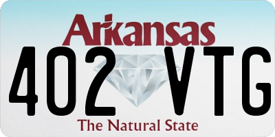 AR license plate 402VTG
