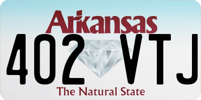 AR license plate 402VTJ