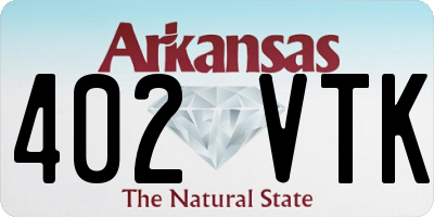 AR license plate 402VTK
