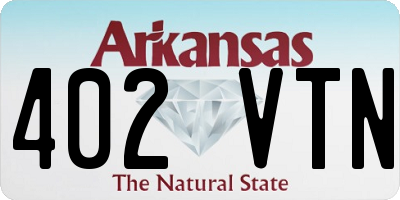 AR license plate 402VTN