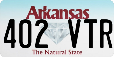AR license plate 402VTR