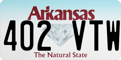 AR license plate 402VTW