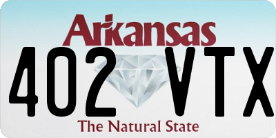 AR license plate 402VTX