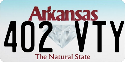 AR license plate 402VTY