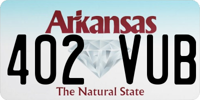 AR license plate 402VUB