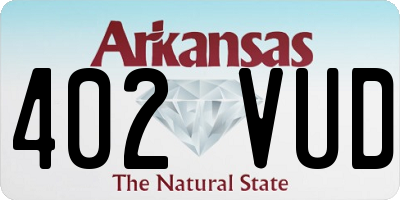 AR license plate 402VUD