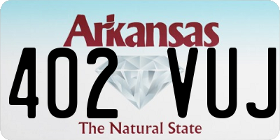 AR license plate 402VUJ