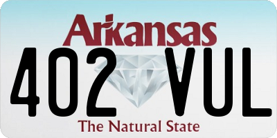 AR license plate 402VUL
