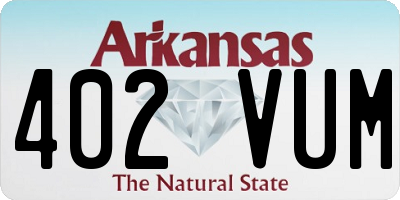 AR license plate 402VUM