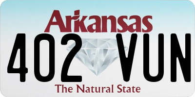 AR license plate 402VUN