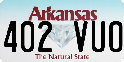 AR license plate 402VUO