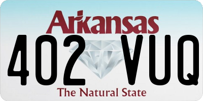 AR license plate 402VUQ