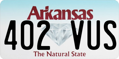 AR license plate 402VUS