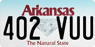 AR license plate 402VUU
