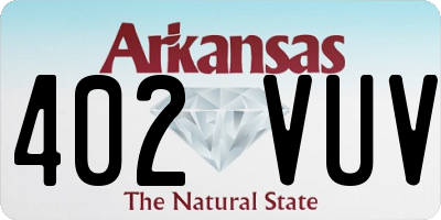 AR license plate 402VUV