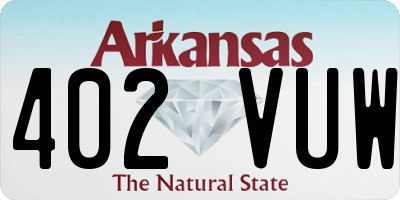 AR license plate 402VUW