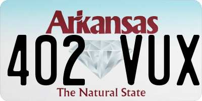 AR license plate 402VUX