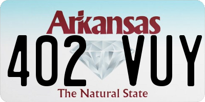 AR license plate 402VUY