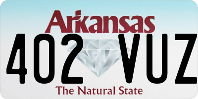 AR license plate 402VUZ