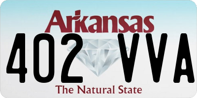 AR license plate 402VVA