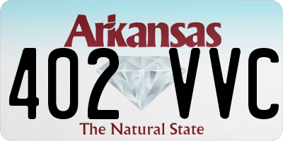 AR license plate 402VVC