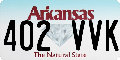 AR license plate 402VVK