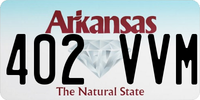 AR license plate 402VVM