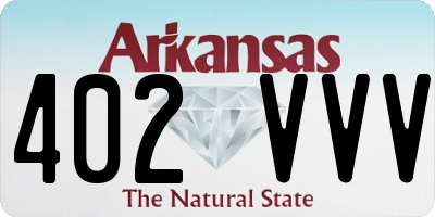 AR license plate 402VVV