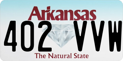AR license plate 402VVW