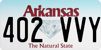 AR license plate 402VVY