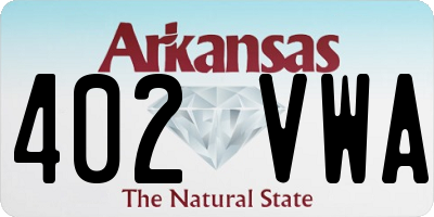 AR license plate 402VWA