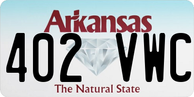 AR license plate 402VWC