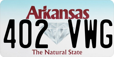 AR license plate 402VWG
