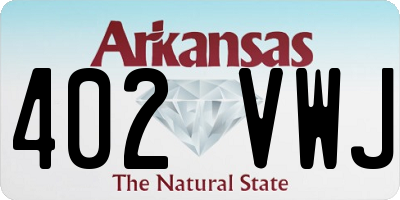 AR license plate 402VWJ