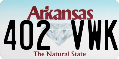 AR license plate 402VWK