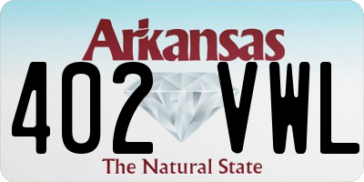 AR license plate 402VWL