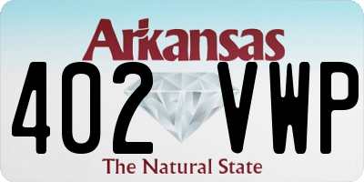 AR license plate 402VWP