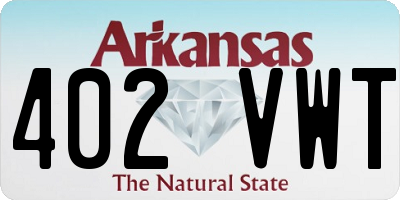 AR license plate 402VWT