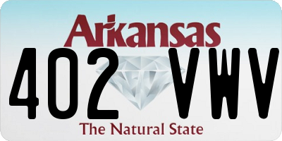 AR license plate 402VWV