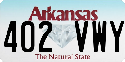AR license plate 402VWY
