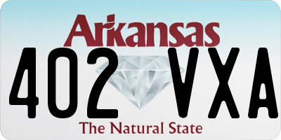 AR license plate 402VXA