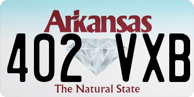 AR license plate 402VXB