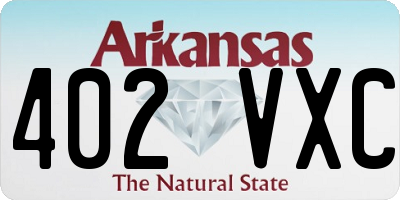 AR license plate 402VXC