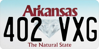 AR license plate 402VXG